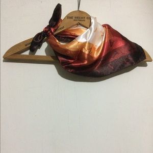 NWOT red, orange, and white scarf
